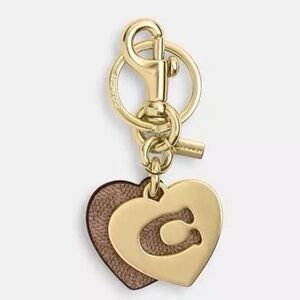 COACH Metal Heart Key Ring